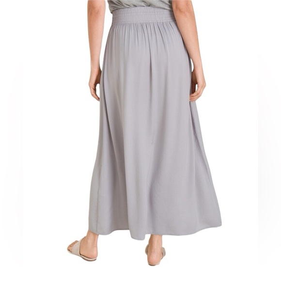 NWT Chico’s Solid Side-Slit Maxi Skirt Size 8 - Picture 2 of 12